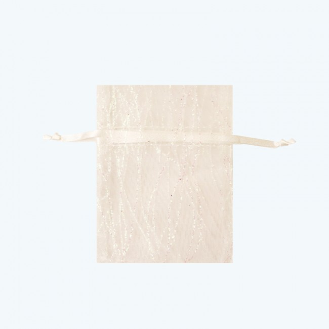 Sparkle Strip Organza Pouch | 3"x4", 4"x5", 5"x7", 6"x9"